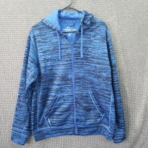 Nike Therma Fit Hoodie Full Zip Blue Black Men's Large